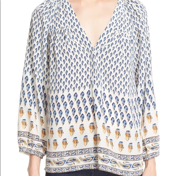 Joie Tops - (Joie) Sonoma Feather Silk Peasant Top